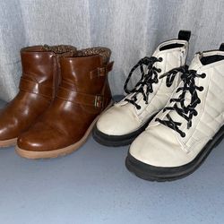 Girl boots tan-2 cream-1