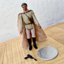 1985 Star Wars General Lando Calrissian Figure Last 17 W/ Coin And Accessory