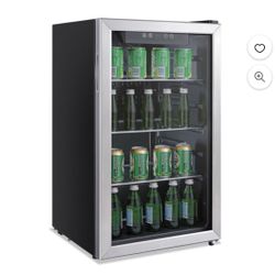 JC-90VEL-F 3.4 Cu. Ft. Stainless Steel Beverage Cooler - Stylish and Efficient