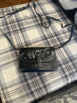 Black Patricia Nash Tooled Leather Crossbody Bag