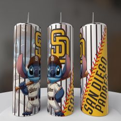 San Diego Padres Baseball Stitch Tumbler