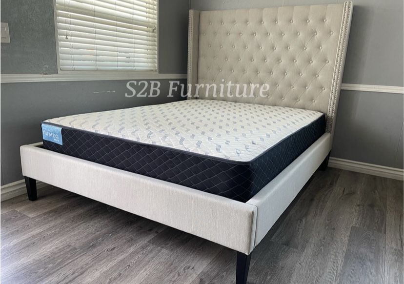 Queen Size Ivory Button W Supreme Ortho Matres!!!!