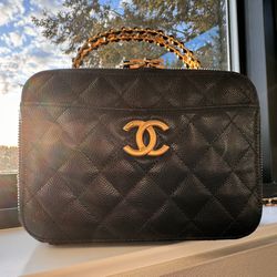 Chanel Vanity Case Medium Camera Bag with Top Handle (Rare find -vNew Condition)