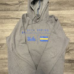 UCLA Bruins Cold Gear Under Armour Gray Blue Hoodie Sweatshirt Size Xl