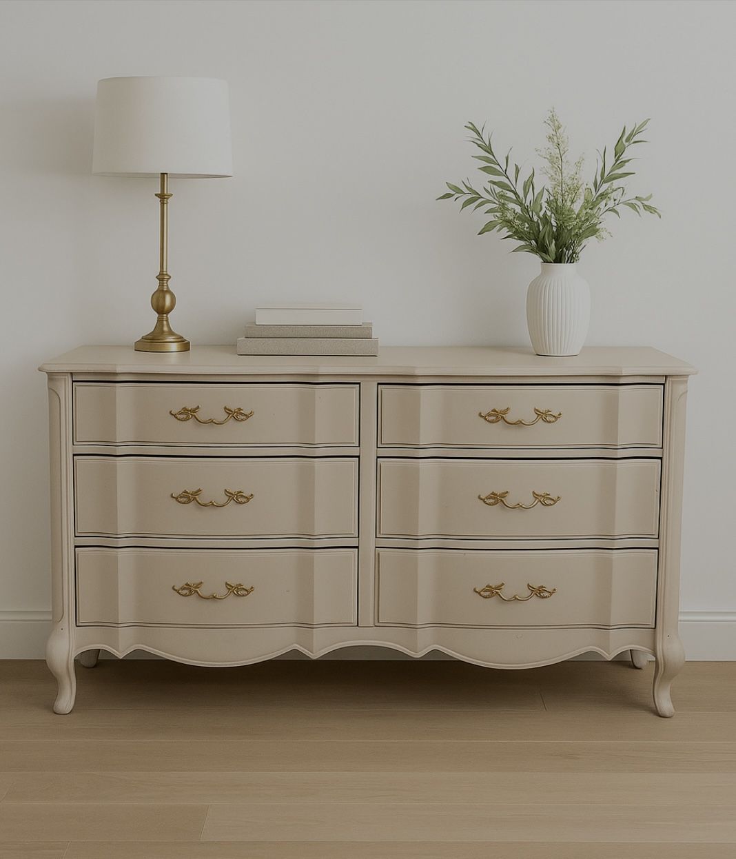 6 Drawer Tan Dresser