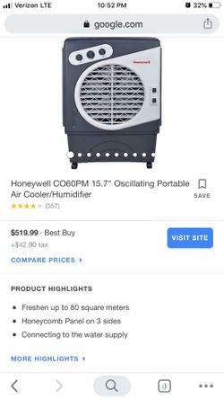 Oscillating Portable Air Cooler/ Humidifier