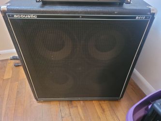 Acoustic bass cab/ ampeg pf500 head
