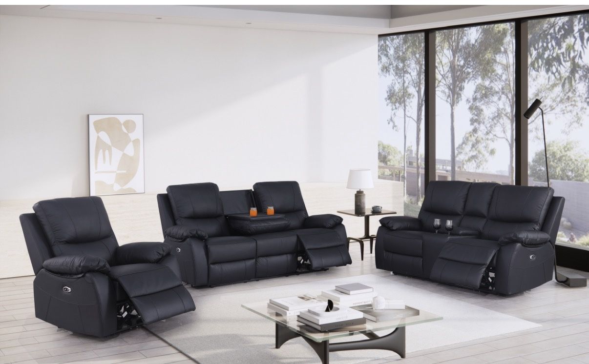 Premium Leather Power Recliner Sofas! Delivery Available ๐