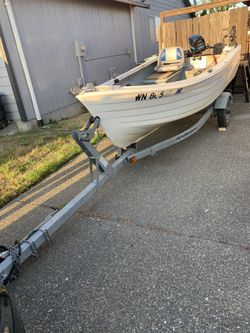 1980 12 Ft Hi Laker Boat And 1998Calkins Trailer