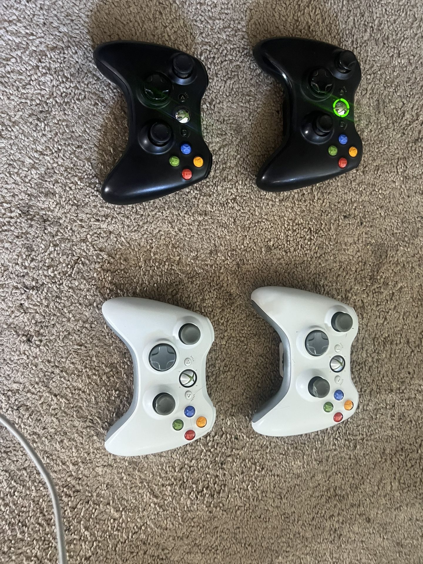 Wireless Microsoft Xbox 360 Controllers All Brand New Batteries White Or Black $25 Each All Four For $80