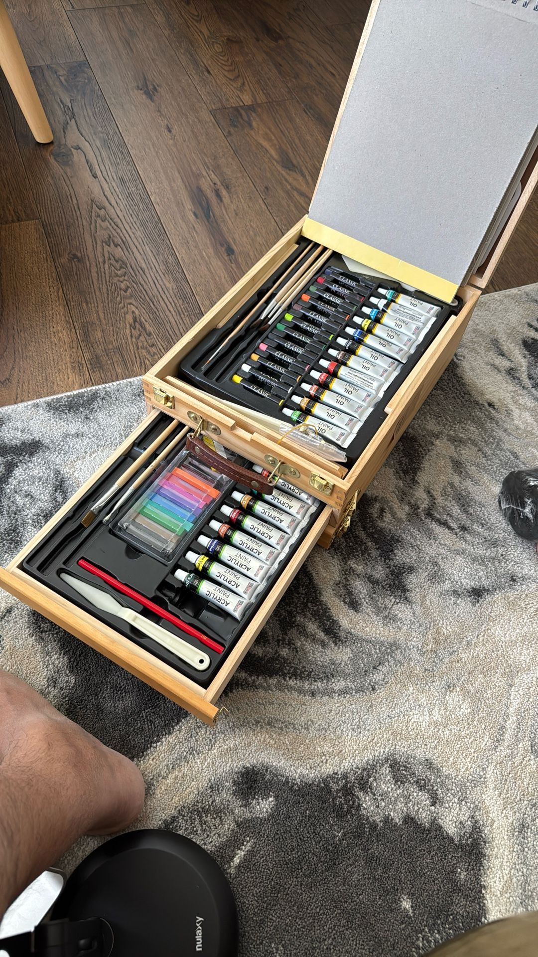 Art Kit With Paints, Brushes And Sketchbooks