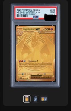 Pokemon Mega Charizard Y ex Hyper Rare PSA 9 GOLD Asc Heroes