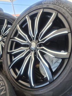22" RIMS AND TIRES TAHOE YUKON TACOMA TUNDRA TAITAN 4RUNER SEQUOIA SILVERADO SUBBURBAN SIERRA ✅️🍀🎲🎱⚡️💯🔥