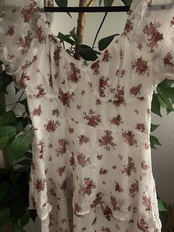 New Romantic White Floral Midi Dress
