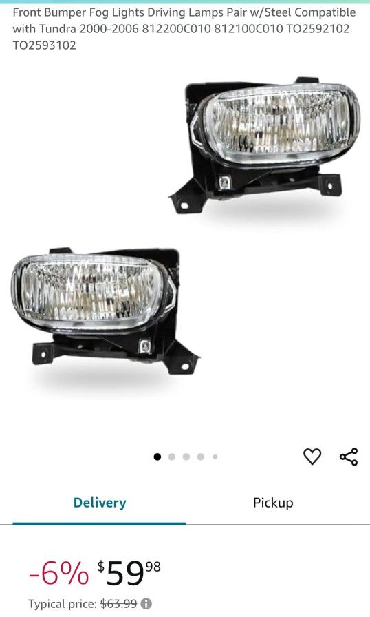 Fog Lights For 1st Gen Toyota Tundra