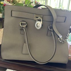 Michael Kors Large Hamilton Handbag, Grey