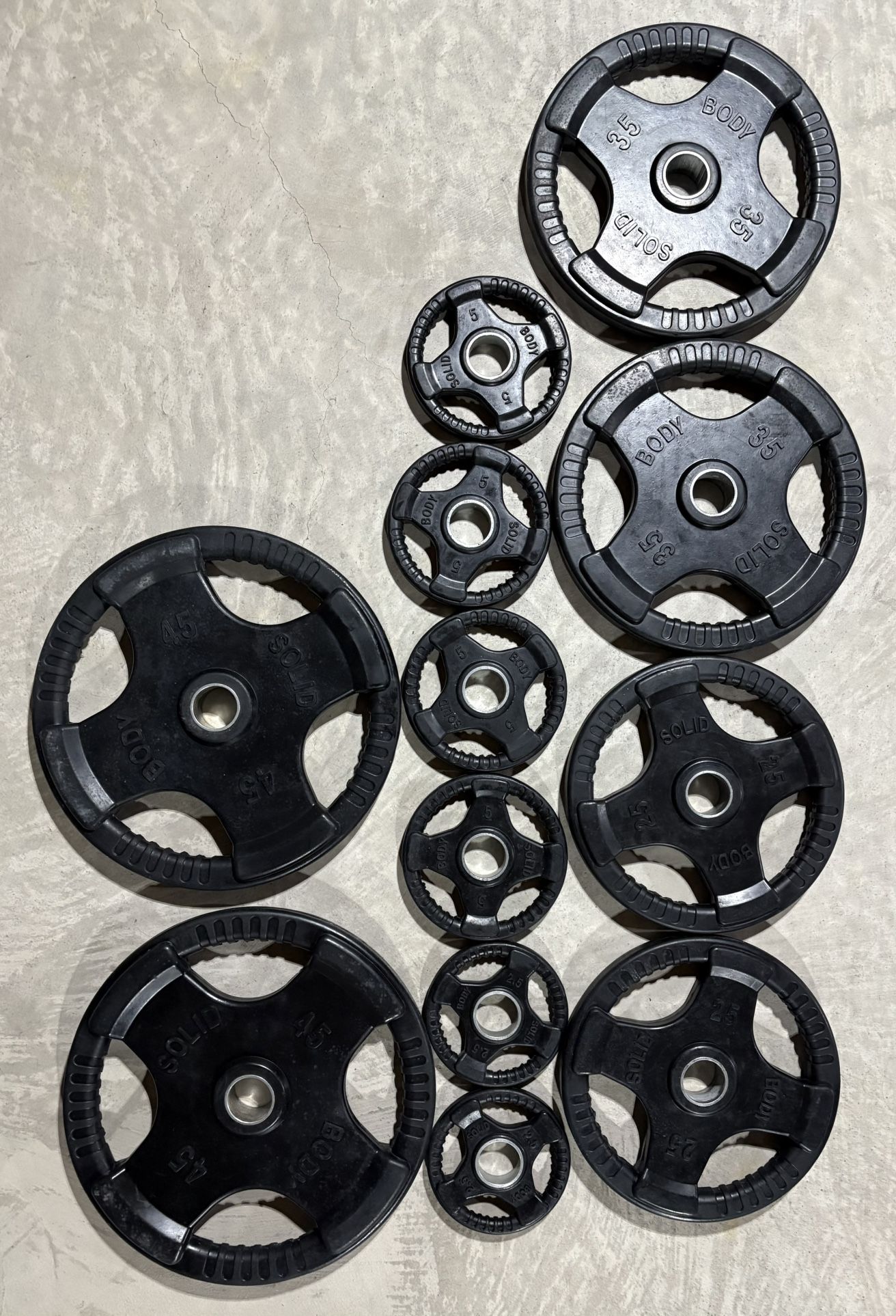 Olympic Plates Body Solid Rubber Grip