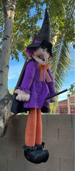 Large Halloween Witch Plush Decoration