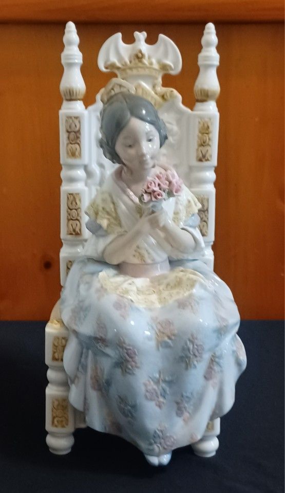 Retired Vintage Lladro 1396 "Appreciation" Attentive Valencia Girl Figurine Mint