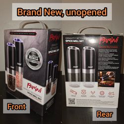 PARINI gravity activated spice mill set