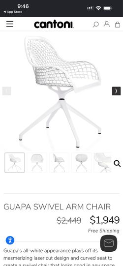 Luxury White Swivel Desk Chair – Made in Italy (MIDJ)