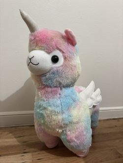 New With Tag. Rainbow Unicorn Alpaca 20” Plush 