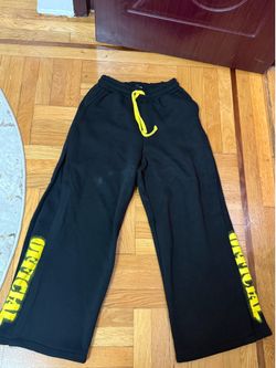 Yellow black baggy sweatpants