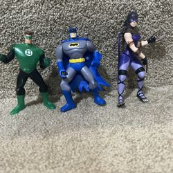 Batman & Green Lantern & Cat woman catwoman  Egyptian figure lot of 3 