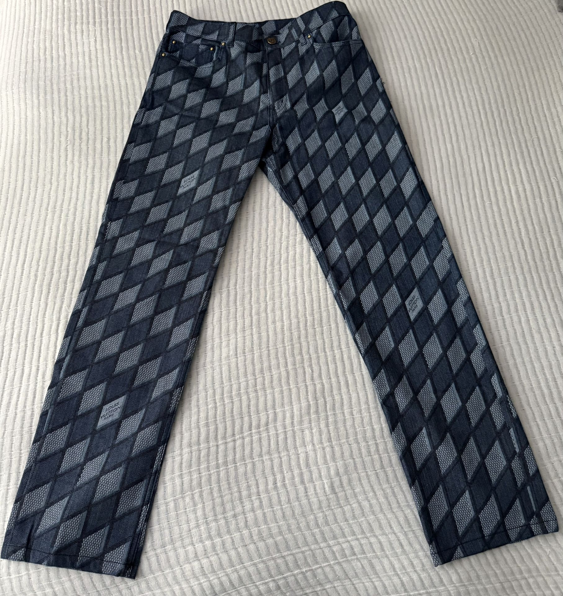 Louis Vuitton Regular Denim Blue Pants