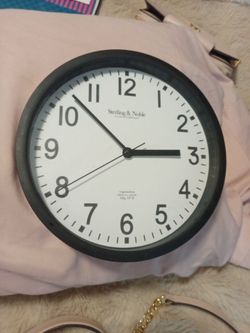 Sterling & Noble Black Round Wall Clock