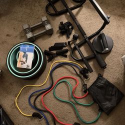 Home Gym Bundle – Chirp Wheels, Dumbbells, Pull-Up Bar, Perfect Pushup, Bands