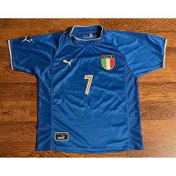 Puma Italy Del Piero 7 Soccer Jersey Blue FIGC Italia Home