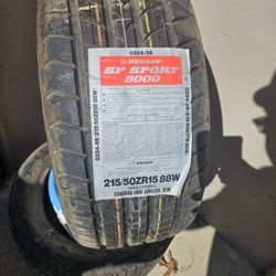 2 Dunlap SP SPORT 8000 Car Tires