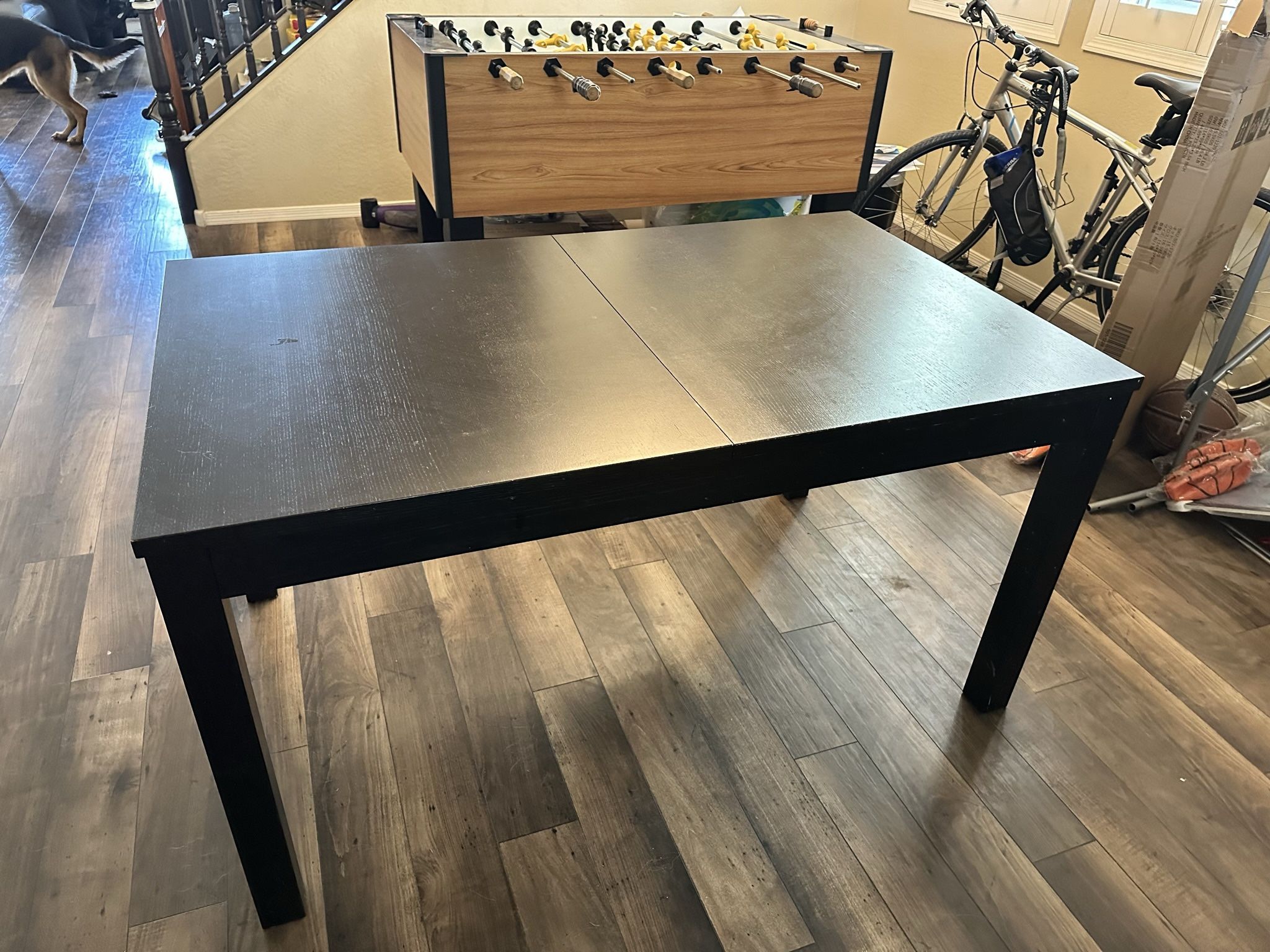 IKEA Bjursta Extendable Table (extends to fit 10 people) - Black/Brown