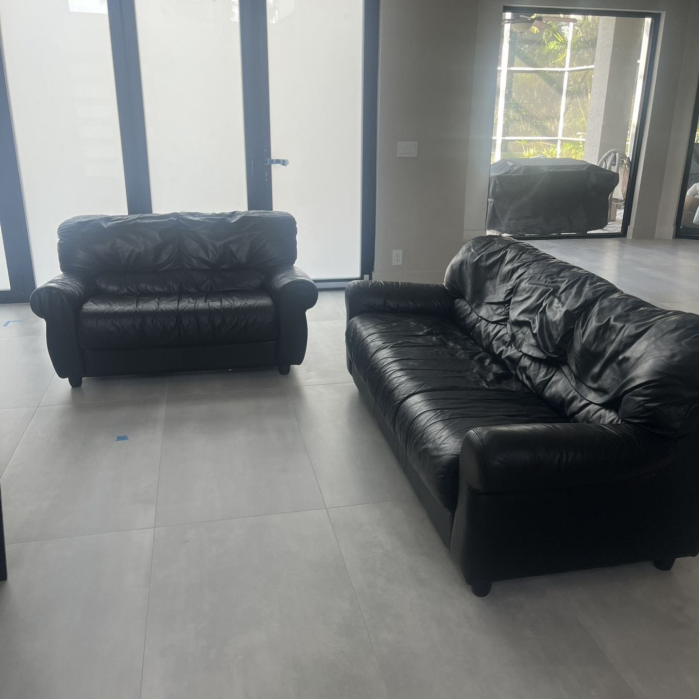 Black Leather Sofa