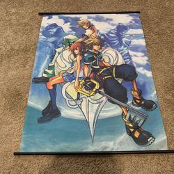 Kingdom Hearts PlayStation PS1 PS2 Scroll Cloth Poster 
