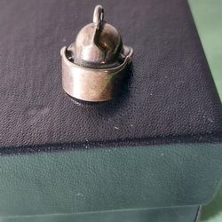 Sterling silver firemen's helmet charm