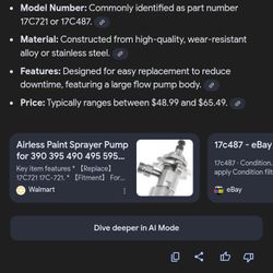 Airless paint Sprayer Replacement Pump