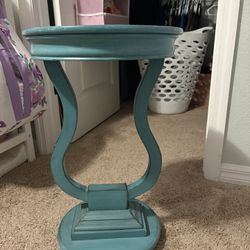 2 Teal Side Tables 