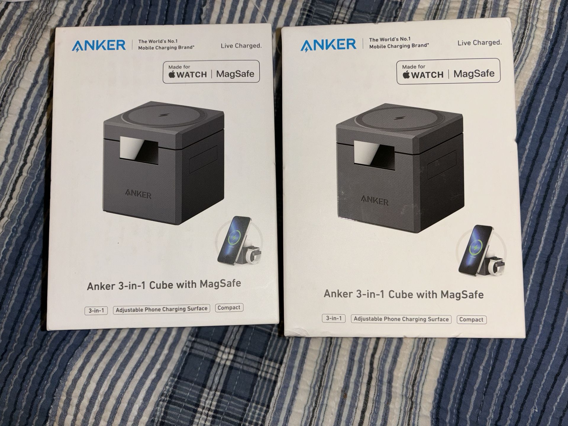 Anker 3-in-1 Cube with Magsafe - Black Brand New 