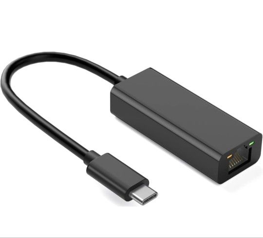 USB 3.0 Type C to 10/100/1000Mbps Gigabit RJ45 Ethernet LAN Network Adapter.
USB C to Ethernet Adapter Portable USB C 3.0 to 1-Gigabit 10/100/1000 Mbp