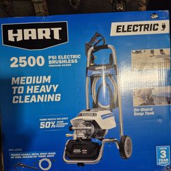 HART 2500 PSI 120V Electric Brushless Cold Water Pressure Washer 