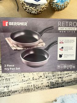 BERGNER RETRO Cast Aluminum Non-Stick 2 Piece Fry Pan Set