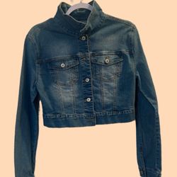 Love Tree Denim Cropped Jacket 