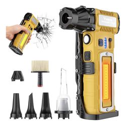 Compressed Air Duster 180000RPM 8000mAh,7-in-1 Electric Mini Dust Blower with LED Light,Cordless Rechargeable Air Duster for PC Keyboard Computer Car 