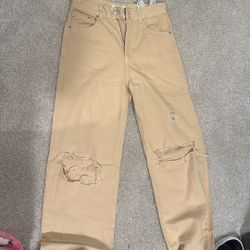 PULL&BEAR Size USA2 Jeans- Color: Light Brown