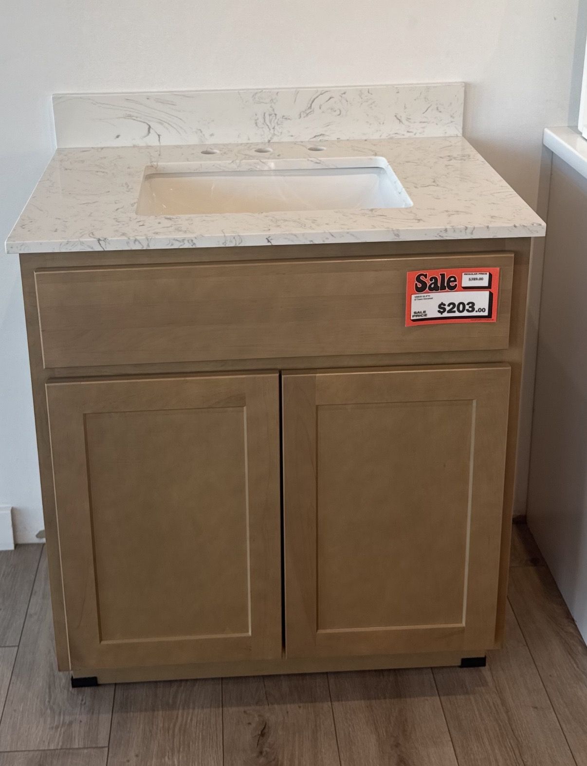 New 30, 36 42 and 48" Stock caramel bath vanity cabinet!