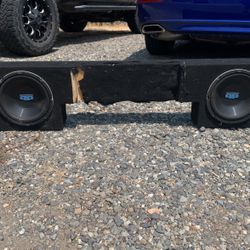 Two 10’ db Crossfire Subwoofers With Custom Box