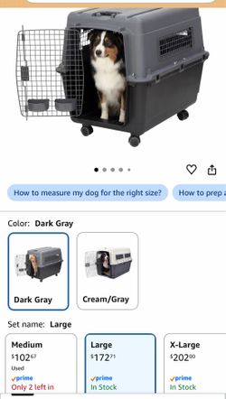 Pet dog carrier crate. Large size. $50. New