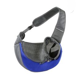Pet Carrier Backpack Zipper Closure Hands-Free Mesh Sling Bag Breathable Design